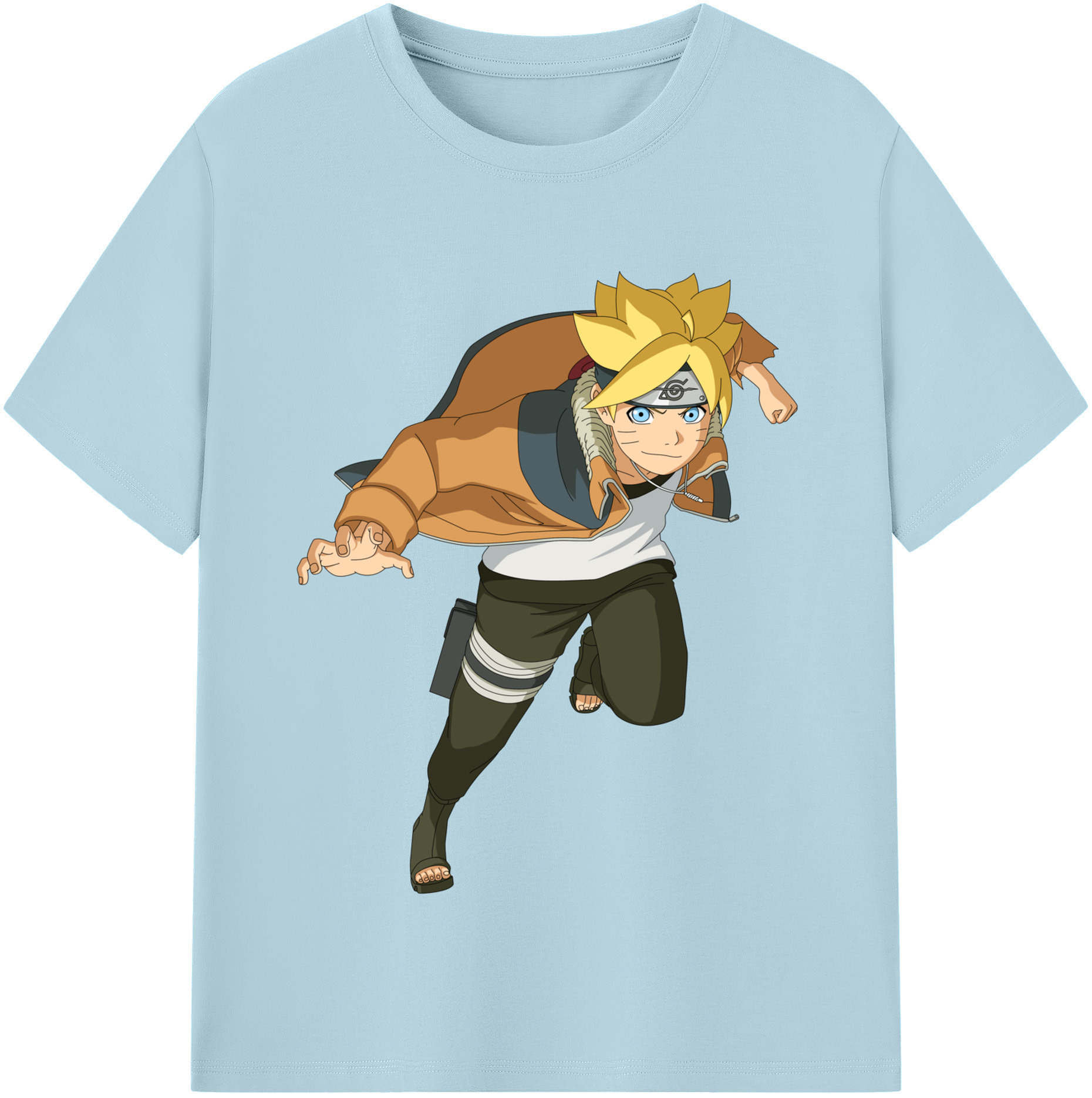 （画像用） NARUTO -ナルト- うずまき ナルト Uzumaki Naruto 綿100％半袖Tシャツ（フロントプリント）